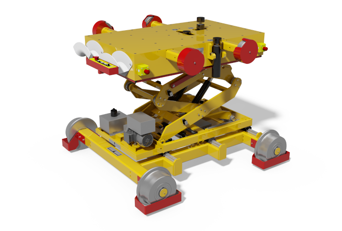 Scherenhubtisch für Zugachsen